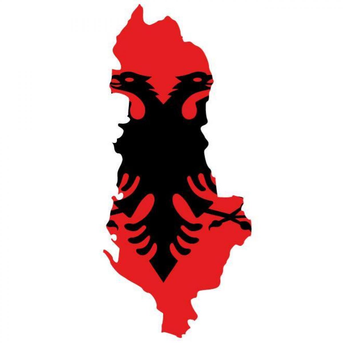地図のアルバニアのフラグ