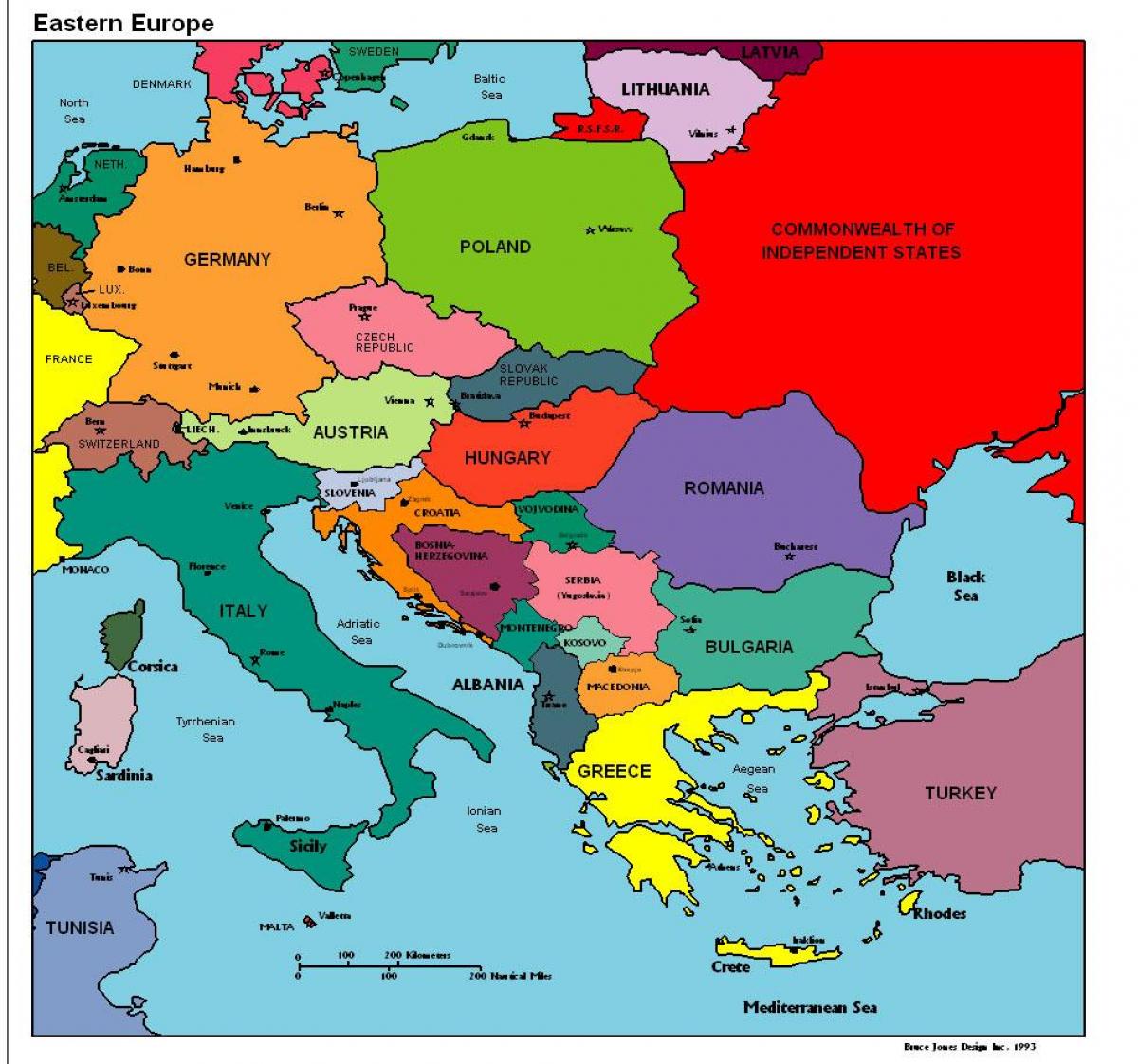 欧州地図を示すアルバニア