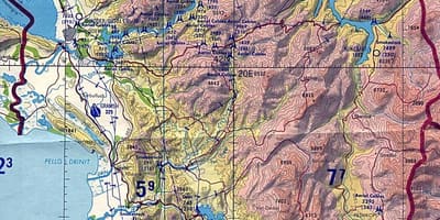 地図のアルバニア地理学
