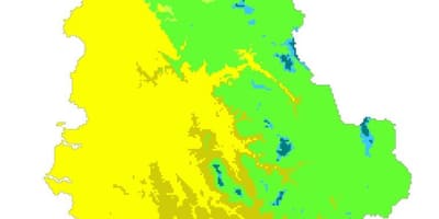 地図のアルバニアの気候