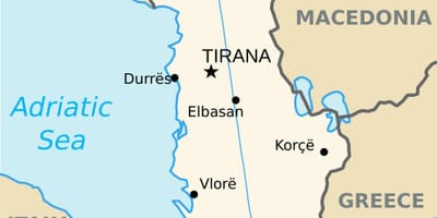 地図sarandaアルバニア
