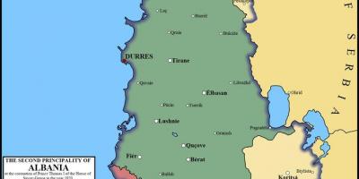地図のアルバニアのドゥラス